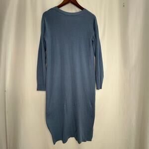 The Drop maxi knit dress blue wool blend size small loungewear comfy